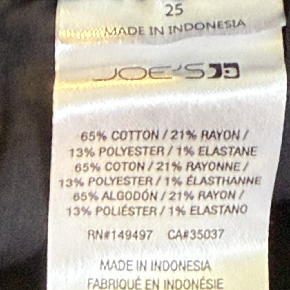 Joe's Jeans The Icon Mid-Rise Skinny Fit Ankle Jeans Black 25 NWOT - Picture 10 of 10